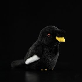 Simulation Black Starling Plush Toy Bag Pendant