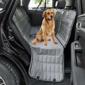 Pet Car Travel Rear Seat Cushion Dog Travel Toilet (Option: KC21 gray rectangular mesh)