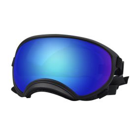 Fashion Personality Dog Skiing Goggles (Option: Black framed blue film-M)