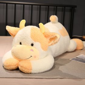 Cute Lying Cow Pillow Plush Toy Doll (Option: Yellow-90cm 1kg)