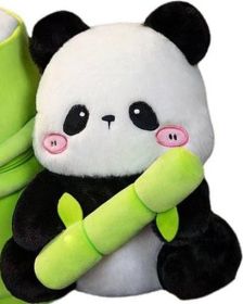 National Treasure Panda Doll Plush Toy (Option: Panda Holding Bamboo-30cm-Ordinary Packaging)