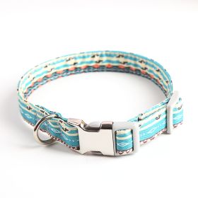 Fashion Cute Simple Pet Dog Collar (Option: Flower Green-L)