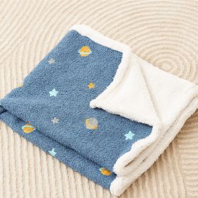 Pet Blanket Autumn And Winter Warm Cat Mat Plaid Carpet Flannel Small Dog (Option: Starry Sky Tour-54X70cm)