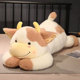 Cute Lying Cow Pillow Plush Toy Doll (Option: Brown-90cm 1kg)