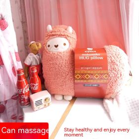 Alpaca Massage Pillow Neck Massager Sleep (Option: Red Alpaca-Rechargeable Double Massage)