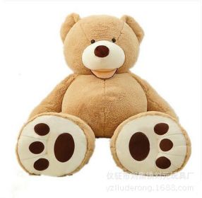 Teddy Bear Plush Toy Shell Semi-finished Products (Option: Light Brown-160cm)