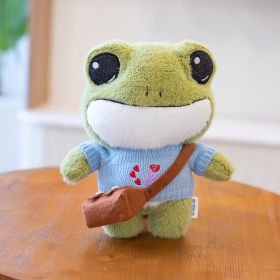 Cute Little Frog Doll Plush Toys (Option: Blue Rose-29cm)