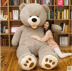 Teddy Bear Plush Toy Shell Semi-finished Products (Option: Gray-100cm)