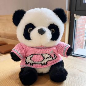 National Treasure Giant Panda Sweater Plush Toy (Option: Pink Elephant Panda-25cm)