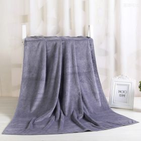 Large Cotton Absorbent Quick Drying Lint Resistant Towel (Option: Grey extra thick-70x140cm)