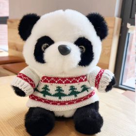 National Treasure Giant Panda Sweater Plush Toy (Option: Christmas Tree Sweater Panda-25cm)