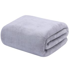 Large Cotton Absorbent Quick Drying Lint Resistant Towel (Option: White grey thickened-70x140cm)