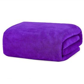 Large Cotton Absorbent Quick Drying Lint Resistant Towel (Option: Deep purple-70x140cm)