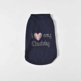 Fashion Personalized Dog Cartoon Vest (Option: Navy Blue-XS)