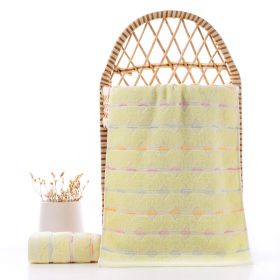 Bamboo Fiber Strawberry Towel Absorbs Water (Option: Yellow-26x50cm)