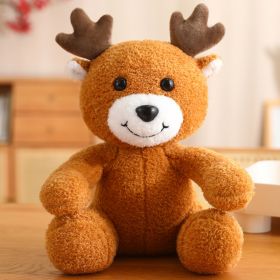 Cute Deer Doll Christmas Deer Plush Toy (Option: Nude Style Christmas Deer-30cm)