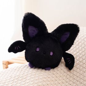 Household Cute Round Roll Small Bat Doll (Option: Black Purple-20cm)