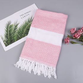 Handmade Tassel Blanket Turkish Beach Towel (Option: 5 9 Pink-90x180)