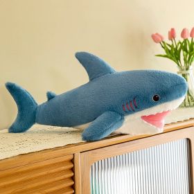 Rabbit Fur Shark Plush Toy Doll (Option: Rabbit Fur Shark-80cm)