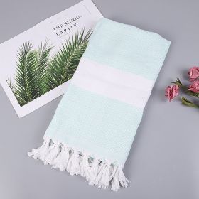 Handmade Tassel Blanket Turkish Beach Towel (Option: 5 12 Light Blue-90x180)