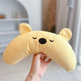 Cartoon Bear Dogcat Cervical Support Pillow (Option: Cream Yellow)