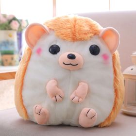 New Cute Cartoon Hedgehog Schoolbag Student Plush Toy (Option: Light Brown-30cm)