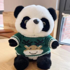 National Treasure Giant Panda Sweater Plush Toy (Option: Elk Sweater Panda-25cm)