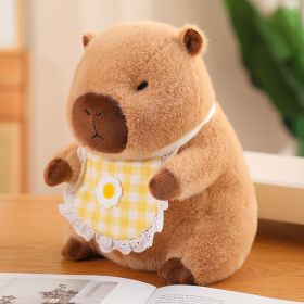 Cute Capybara Doll Plush Toys (Option: Yellow Bib-30cm)