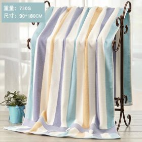 Cotton Absorbent Large Bath Towel (Option: Blue-90x180cm)