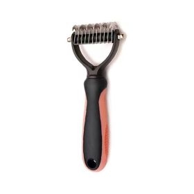 Dogs And Cats Stainless Steel Knife Pet Hair Unknotting Comb (Option: Small Size Orange-Opp Bag)