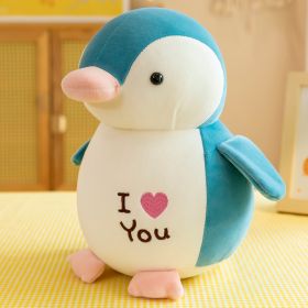 Cute Penguin Plush Toy Aquarium Playground Doll For Babies (Option: Light Blue-25cm)