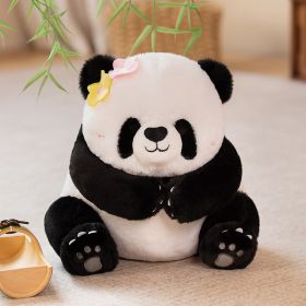 Plush Toy National Treasure Panda Doll Pillow (Option: Flower-30cm)