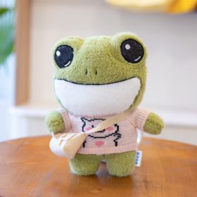 Cute Little Frog Doll Plush Toys (Option: Pink Pig Sweater-29cm)