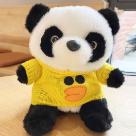 National Treasure Giant Panda Sweater Plush Toy (Option: Yellow Duck Sweater Panda-25cm)