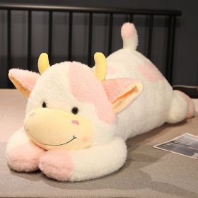 Cute Lying Cow Pillow Plush Toy Doll (Option: Pink-90cm 1kg)