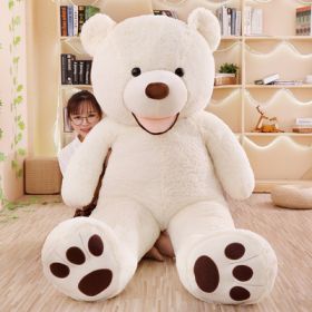 Teddy Bear Plush Toy Shell Semi-finished Products (Option: White-130cm)