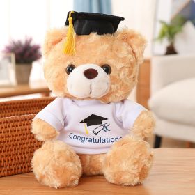 Cute Doctorial Hat Little Bear Doll (Option: Light Brown-23cm)