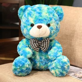 Cute Rose Little Bear Doll Small Size Teddy Bear Doll Ragdoll Plush Toy (Option: Teddy Bear Blue-25cm)