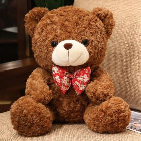 Cute Rose Little Bear Doll Small Size Teddy Bear Doll Ragdoll Plush Toy (Option: Teddy Bear Dark Brown-25cm)