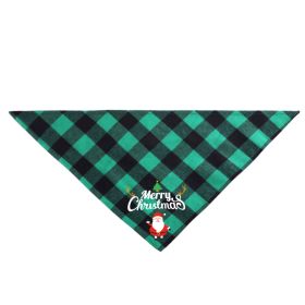 Christmas Pet Saliva Towel DIY Dog Triangle (Option: Green 12-L 25to48cm)