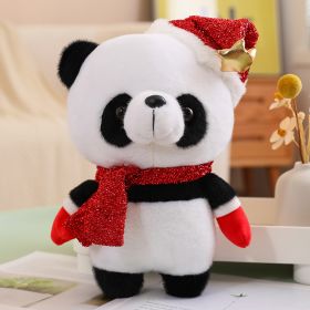 Christmas Scarf Plush Panda Small Size (Option: Red Paillette Scarf-30cm Plus Handbag)