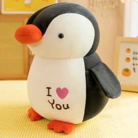 Cute Penguin Plush Toy Aquarium Playground Doll For Babies (Option: Black-30cm)