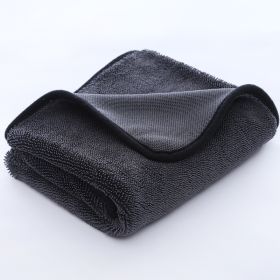 Small Braid Twisting Towel Car Glass Washing Cleaning (Option: Gray-60x90)