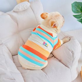 Fashion Colorful Striped Dog Clothes (Option: Colorful Stripes-4XL)