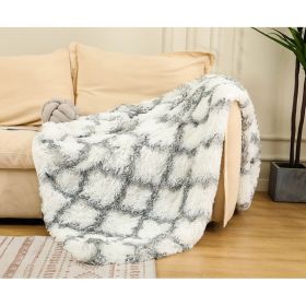 Tie Dyed Winter Double Layer Blanket (Option: Black And White Plaid-127X153cm)