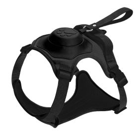 Pet Harness Vest-style Explosion-proof Dog Hand Holding Rope (Option: Black-XL)